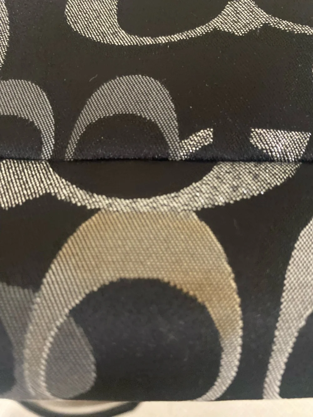 Coach Black and Silver Signature Logo Tote - Picture 14 of 14
